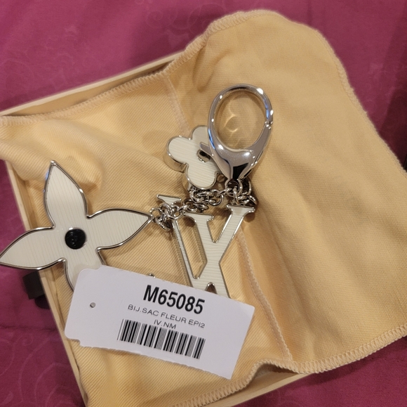 Bijoux Sac Fleur de Charm White Metallic M65085 #f02743 - Picture 9 of 9